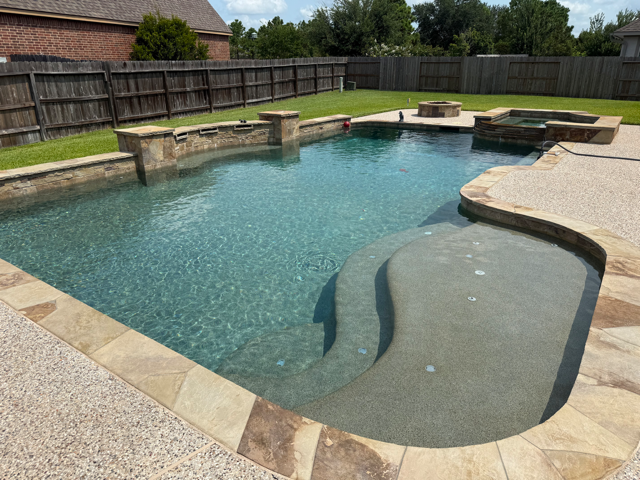 Large in-ground pool and spa kept running properly with pool equipment repair and maintenance